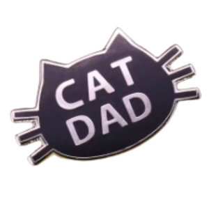 Cat Dad Pin Badge For Cat Lovers